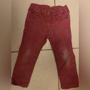 Toddler boy burgundy true religion jeans size 4
